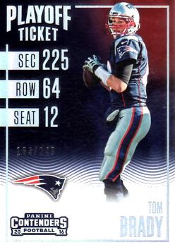2016 Panini Contenders - Playoff Ticket #58 Tom Brady Front