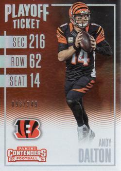 2016 Panini Contenders - Playoff Ticket #80 Andy Dalton Front