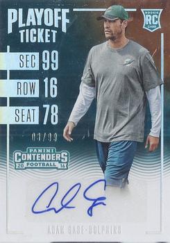 2016 Panini Contenders - Playoff Ticket #298 Adam Gase Front