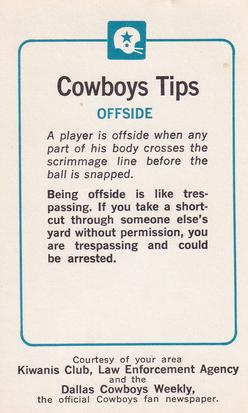 1979 Dallas Cowboys Police #NNO Thomas Henderson Back