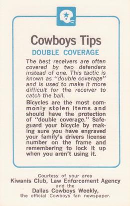 1979 Dallas Cowboys Police #NNO Tony Hill Back