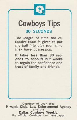 1979 Dallas Cowboys Police #NNO Billy Joe DuPree Back