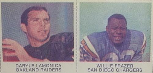 1969 Eskimo Pie Panels #NNO Daryle Lamonica / Willie Frazier Front
