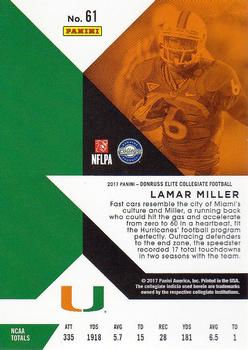 2017 Panini Elite Draft Picks #61 Lamar Miller Back