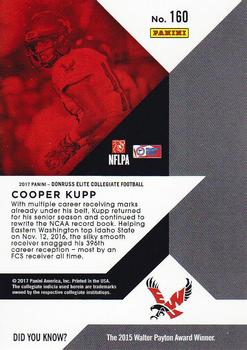 2017 Panini Elite Draft Picks #160 Cooper Kupp Back