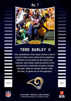 2016 Panini Rookies & Stars - Action Packed #7 Todd Gurley II Back