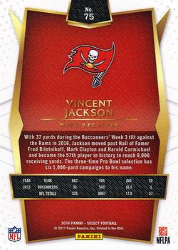 2016 Panini Select #75 Vincent Jackson Back