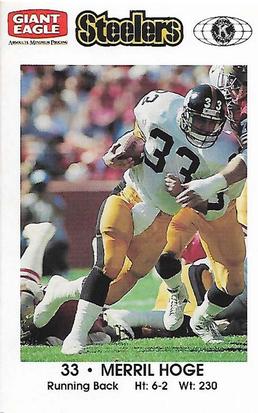1991 Pittsburgh Steelers Kiwanis Giant Eagle Police #NNO Merril Hoge Front