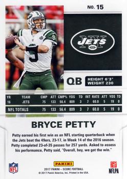 2017 Score #15 Bryce Petty Back