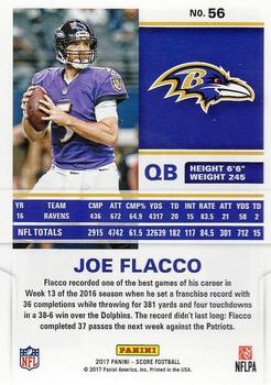 2017 Score #56 Joe Flacco Back