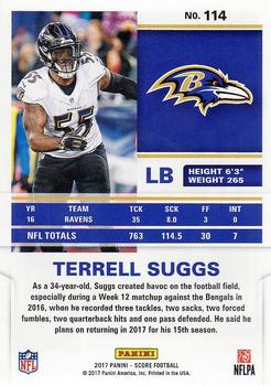 2017 Score #114 Terrell Suggs Back