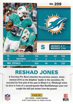 2017 Score #209 Reshad Jones Back
