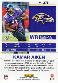 2017 Score #275 Kamar Aiken Back