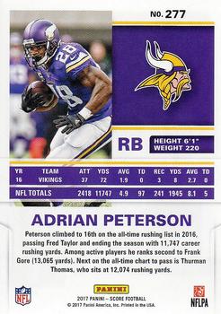 2017 Score #277 Adrian Peterson Back