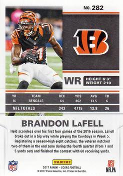 2017 Score #282 Brandon LaFell Back