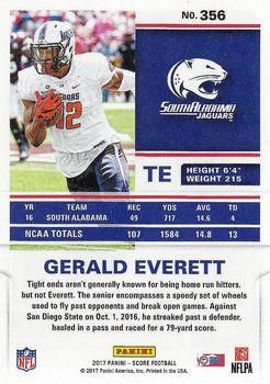 2017 Score #356 Gerald Everett Back