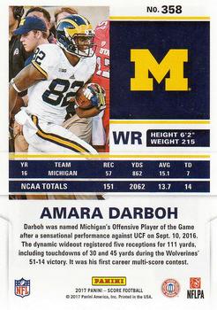 2017 Score #358 Amara Darboh Back