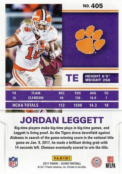 2017 Score #405 Jordan Leggett Back
