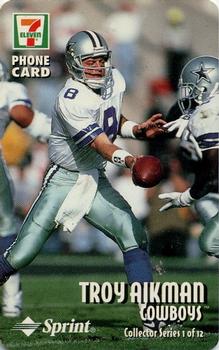 1998 7-Eleven Sprint Phone Cards #1 Troy Aikman Front