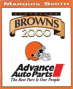 2000 Advance Auto Parts Cleveland Browns #NNO Marquis Smith Back