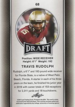 2017 Leaf Draft #68 Travis Rudolph Back