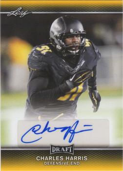 2017 Leaf Draft - Autographs Gold #A-CH3 Charles Harris Front