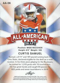 2017 Leaf Draft - All-American #AA-06 Curtis Samuel Back