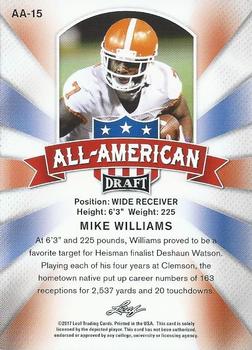 2017 Leaf Draft - All-American #AA-15 Mike Williams Back