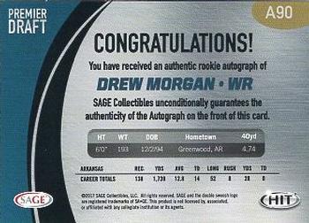 2017 SAGE HIT - Autographs #A90 Drew Morgan Back