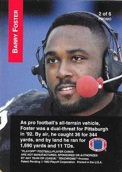 1993 Playoff - Promos #2 Barry Foster Back