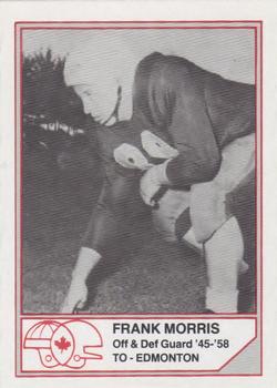 1983 JOGO CFL Hall of Fame Series B #B17 Frank Morris Front