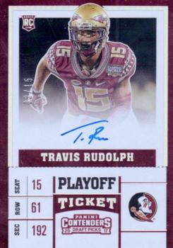 2017 Panini Contenders Draft Picks - Playoff Ticket #121 Travis Rudolph Front