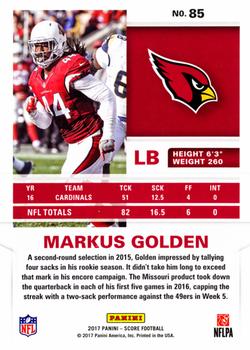 2017 Score - Gold #85 Markus Golden Back