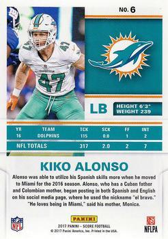 2017 Score - Scorecard #6 Kiko Alonso Back