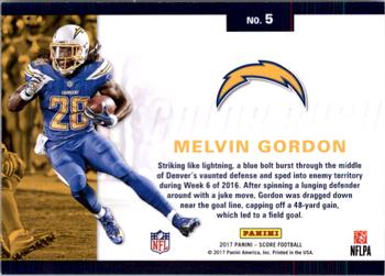 2017 Score - Color Rush #5 Melvin Gordon Back