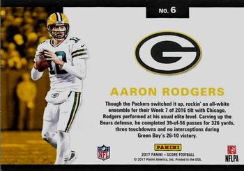 2017 Score - Color Rush Red #6 Aaron Rodgers Back