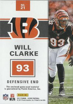 2017 Score - Defenders #21 Will Clarke Back