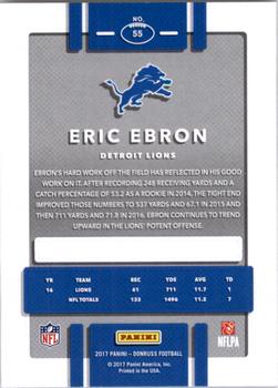 2017 Donruss #55 Eric Ebron Back