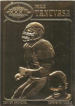 1998 The Danbury Mint Super Bowl XXXIII 22K Gold #8 Maa Tanuvasa Front