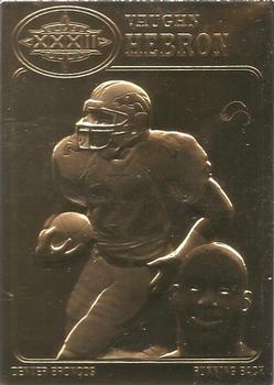 1998 The Danbury Mint Super Bowl XXXIII 22K Gold #19 Vaughn Hebron Front