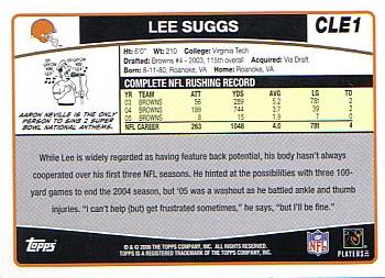 2006 Topps Cleveland Browns #CLE1 Lee Suggs Back