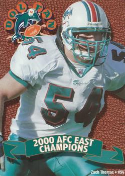 2001 Miami Dolphins Dol-Fan Club #NNO Zach Thomas Front