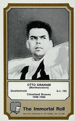 1974 Fleer Football Patches - Immortal Roll #NNO Otto Graham Front