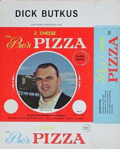 1967 Pro's Pizza Chicago Bears Discs #NNO Dick Butkus Front