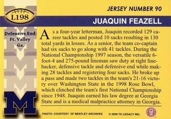 2002 TK Legacy Michigan Wolverines #L198 Juaquin Feazell Back