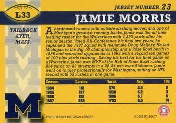 2002 TK Legacy Michigan Wolverines #L33 Jamie Morris Back