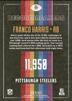 2017 Panini Classics - Record Breakers Gold #17 Franco Harris Back