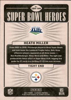 2017 Panini Classics - Super Bowl Heroes #SBH-HM Heath Miller Back