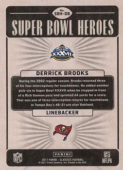 2017 Panini Classics - Super Bowl Heroes #SBH-DB Derrick Brooks Back