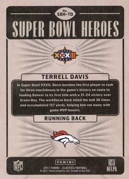 2017 Panini Classics - Super Bowl Heroes #SBH-TD Terrell Davis Back